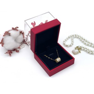 Cutom color jewelry box with flower from China factory